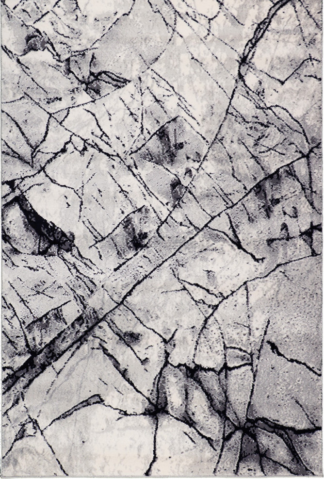 Kusový koberec Mramor 9090A silver 120 x 170 cm