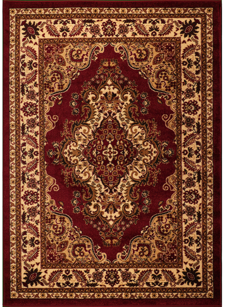 Kusový koberec Medailon 6985 red cream 80 x 150 cm