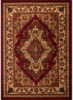 Kusový koberec Medailon 6985 red cream 80 x 150 cm