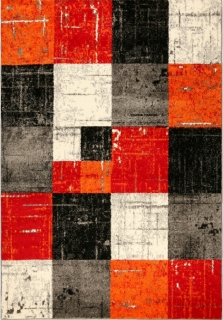 Kusový koberec Jasper 20762 910 black red 140 x 200 cm